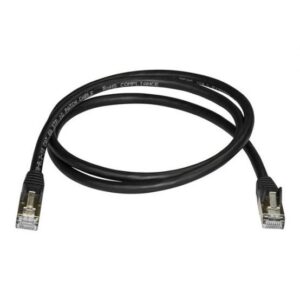 StarTech.com 7m CAT6A Ethernet Cable, 10 Gigabit Shielded Snagless RJ45 100W PoE Patch Cord, CAT 6A 10GbE STP Network Cable w/Strain Relief, Black, Fluke Tested/UL Certified Wiring/TIA - Category 6A - 26AWG (6ASPAT7MBK) - patch cable - 7 m - black