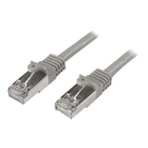 StarTech.com 3m CAT6 Ethernet Cable, 10 Gigabit Shielded Snagless RJ45 100W PoE Patch Cord, CAT 6 10GbE SFTP Network Cable w/Strain Relief, Grey, Fluke Tested/Wiring is UL Certified/TIA - Category 6 - 26AWG (N6SPAT3MGR) - patch cable - 3 m - grey