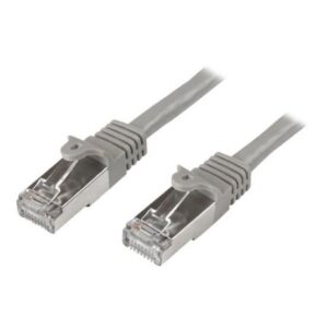 StarTech.com 50cm CAT6 Ethernet Cable, 10 Gigabit Shielded Snagless RJ45 100W PoE Patch Cord, CAT 6 10GbE SFTP Network Cable w/Strain Relief, Grey, Fluke Tested/Wiring is UL Certified/TIA - Category 6 - 26AWG (N6SPAT50CMGR) - patch cable - 50 cm - grey