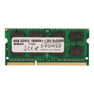 2-Power - DDR3 - module - 8 GB - SO-DIMM 204-pin - 1866 MHz / PC3-14900 - CL13 - 1.35 V - unbuffered - non-ECC