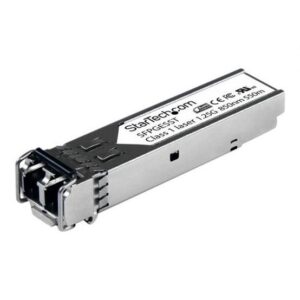 StarTech.com Cisco SFP-GE-S Compatible SFP Module, 1000BASE-SX, 1GbE Multimode Fiber MMF Optic Transceiver, 1GE Gigabit Ethernet SFP, LC 550m, 850nm, DDM, Cisco IE3400, IE3300, IE3200 - Lifetime Warranty (SFPGESST) - SFP (mini-GBIC) transceiver module - 1