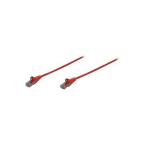 Intellinet Network Patch Cable, Cat6, 20m, Red, CCA, U/UTP, PVC, RJ45, Gold Plated Contacts, Snagless, Booted, Lifetime Warranty, Polybag - patch cable - 20 m - red