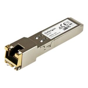 StarTech.com Cisco GLC-T Compatible SFP Module, 1000BASE-T, SFP to RJ45 Cat6/Cat5e, 1GE Gigabit Ethernet SFP, RJ-45 (Copper) 100m, Cisco Firepower, ASR920, IE2000 Mini GBIC Transceiver - Lifetime Warranty (GLCTST) - SFP (mini-GBIC) transceiver module (equ